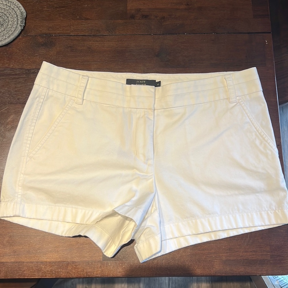 J. Crew White Chino Shorts